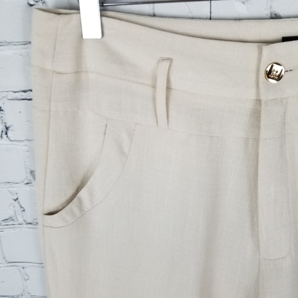 LAVENA | linen blend straight leg casual pants - Picture 3 of 8